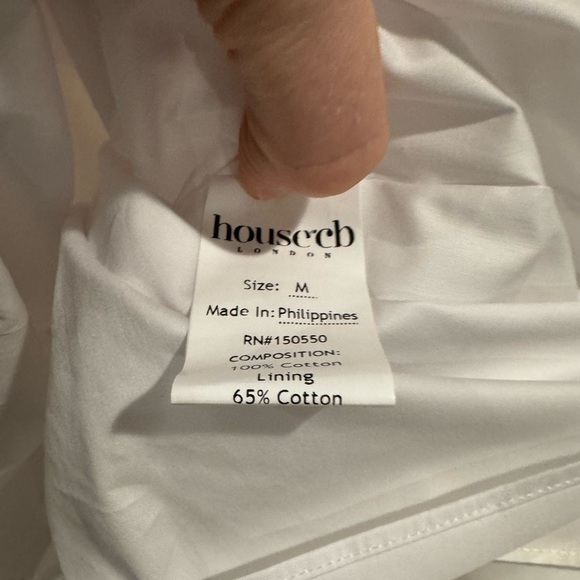 NWT House of CB Claretta white pleated cotton mini dress - Picture 7 of 10